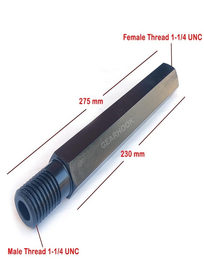 GEARHOOK® 02-200 Core Cutter Drill Bit 9 Inch Long Extension Rod Adapter 1-1/4" UNC For Drilling Rig (9 Inch Length) - Image 2